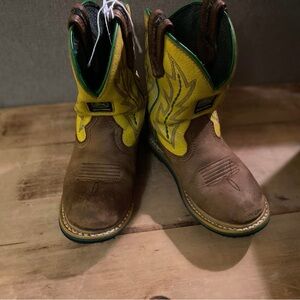 Brown and Yellow Western Boots